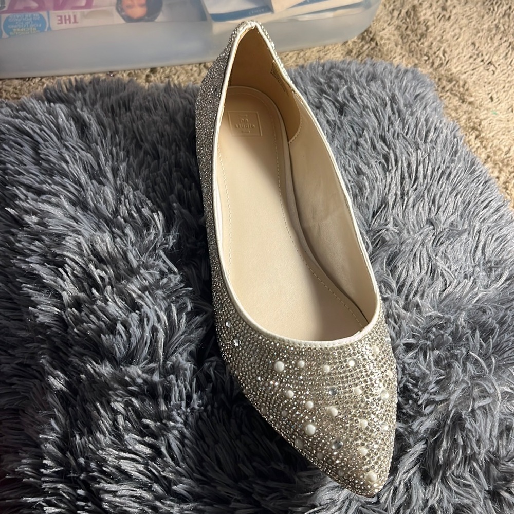 Crystal Embellished Flat- size 10